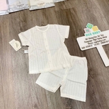 Bộ cộc cài giữa mẫu trơn xuất dư cho bé