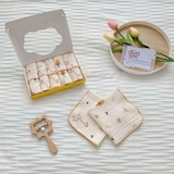 Set 5 khăn sữa xô muslin 2 lớp Bebezoo họa tiết