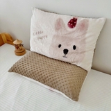 Gối nỉ nhung hạt đậu hình động vật cho bé