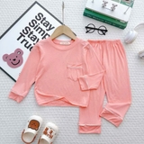 Bộ dài thun lạnh Minkymom trơn túi viền