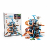 Hộp đồ chơi lắp ghép bãi đậu xe ô tô và máy bay cho bé