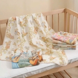 Set túi 2 khăn tắm xô viền họa tiết cổ tích cho bé
