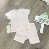 Bộ cộc cài giữa mẫu trơn xuất dư cho bé