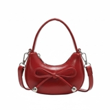 Túi xách đính nơ cột kèm dây đeo cho bé gái