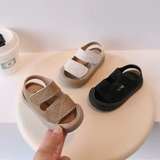 Giày sandal trơn quai dán chống trượt cho bé