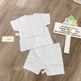 Bộ cộc cài giữa mẫu trơn xuất dư cho bé