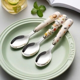 Thìa inox 304 cán sứ hoạt hình động vật cho bé