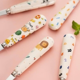 Thìa inox 304 cán sứ hoạt hình động vật cho bé