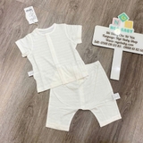 Bộ cộc cài giữa mẫu trơn xuất dư cho bé