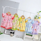 Bộ ngắn bèo thun lạnh Minkoj in hình Baby Three cho bé