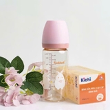 Bình sữa PPSU cổ rộng Kichi họa tiết động vật 270ml