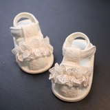 Giày vải ren tập đi kem chống trượt cho bé gái