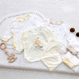 Bộ dài sơ sinh cài lệch HG Kids vạt bầu cho bé