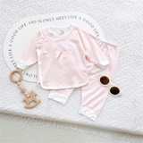 Bộ dài sơ sinh cài lệch HG Kids vạt bầu cho bé