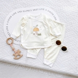 Bộ dài sơ sinh cài lệch HG Kids vạt bầu cho bé