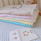 Chăn xô muslin 2 lớp Monona bo viền thếu gấu