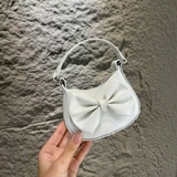 Túi xách phối nơ bản to kèm dây đeo cho bé gái