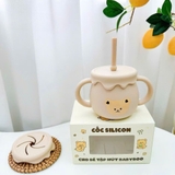 Cốc tập hút silicon 3 giai đoạn Baby Boo cho bé