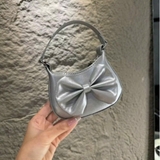 Túi xách phối nơ bản to kèm dây đeo cho bé gái