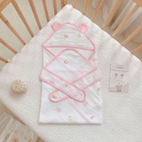 Ủ choàng xô muslin kèm đai tai gấu Monona cho bé