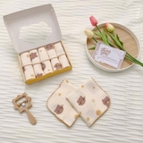 Set 5 khăn sữa xô muslin 2 lớp Bebezoo họa tiết