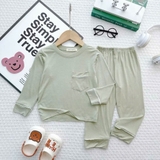 Bộ dài thun lạnh Minkymom trơn túi viền