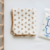 Khăn xô đa năng 4 lớp viền ziczac túi gấu