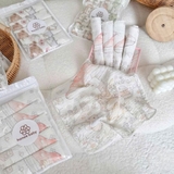Set túi 5 khăn sữa xô muslin 2 lớp Honee họa tiết cổ tích