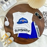 Bộ sát nách Minky mom in hình nón thể thao cho bé