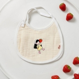 Yếm dây cúc bấm xô muslin Chang Baby cho bé
