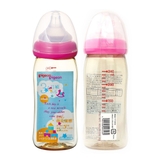 Bình sữa nội địa Pigeon PPSU Plus họa tiết