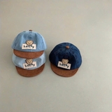 Mũ nón lưỡi trai màu jean Lucky hình gấu