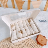 Hộp 6 khăn sữa muslin Boona cho bé