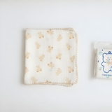 Khăn xô đa năng 4 lớp viền ziczac túi gấu