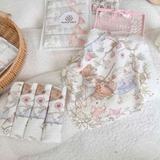 Set túi 5 khăn sữa xô muslin 2 lớp Honee họa tiết cổ tích
