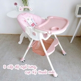 Ghế ăn dặm Honper họa tiết gấp gọn có ngã lưng