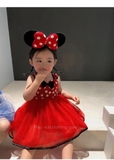 Đầm Xòe Đỏ Nơ Mickey