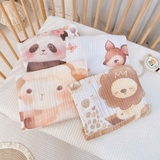 Khăn tắm xô xù 6 lớp bo viền họa tiết cổ tích