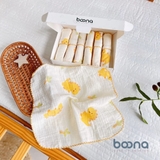 Hộp 6 khăn sữa muslin Boona cho bé