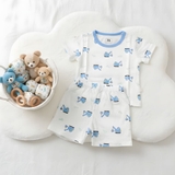 Bộ cộc Tencel kháng khuẩn tag gấu trắng cho bé