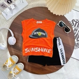 Bộ sát nách Minky mom in hình nón thể thao cho bé