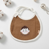 Yếm dây cúc bấm xô muslin Chang Baby cho bé