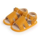 Giày sandal tập đi quai ngang chất da cho bé trai