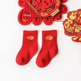 Tất vớ đỏ mẫu tết cho bé