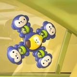 Set 3 con quay spinner mèo hình thú và rau củ cho bé