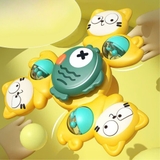 Set 3 con quay spinner mèo hình thú và rau củ cho bé