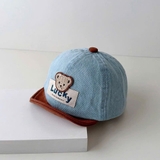 Mũ nón lưỡi trai màu jean Lucky hình gấu
