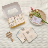 Set 5 khăn sữa xô muslin 2 lớp Bebezoo họa tiết