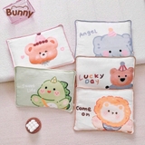 Gối xô mỏng muslin Bunny hạt đậu họa tiết hoạt hình