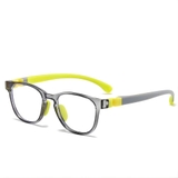 Mắt kính chống ánh sáng xanh gọng silicon vuông bầu 02